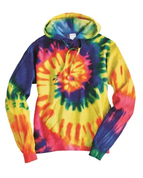 Dyenomite Men's Multi-Color Spiral Pullover Hooded Sweatshirt