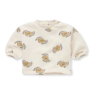 1575-BABY SWEATSHIRT COOKIES PRINT-Ivory