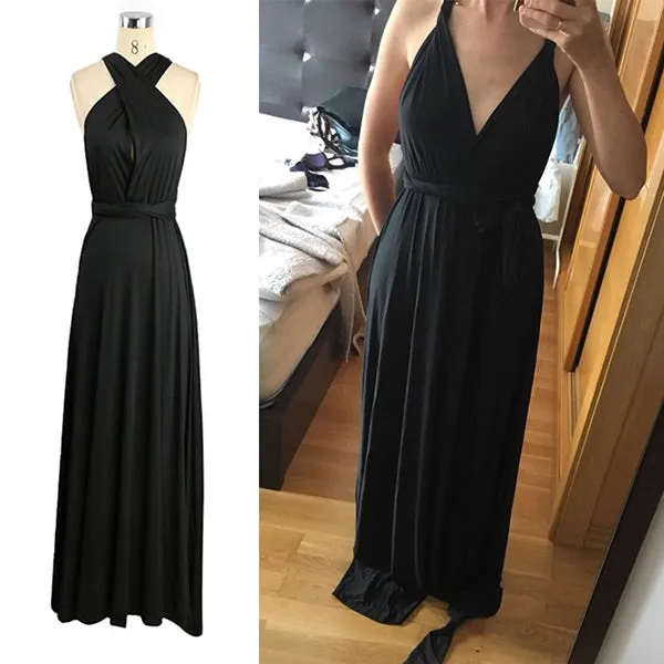 2017 Summer Women Maxi Dress Blue Beach Long Bandage Multiway Convertible Dresses Infinity Sexy Wrap Vestido longo Lady Dress