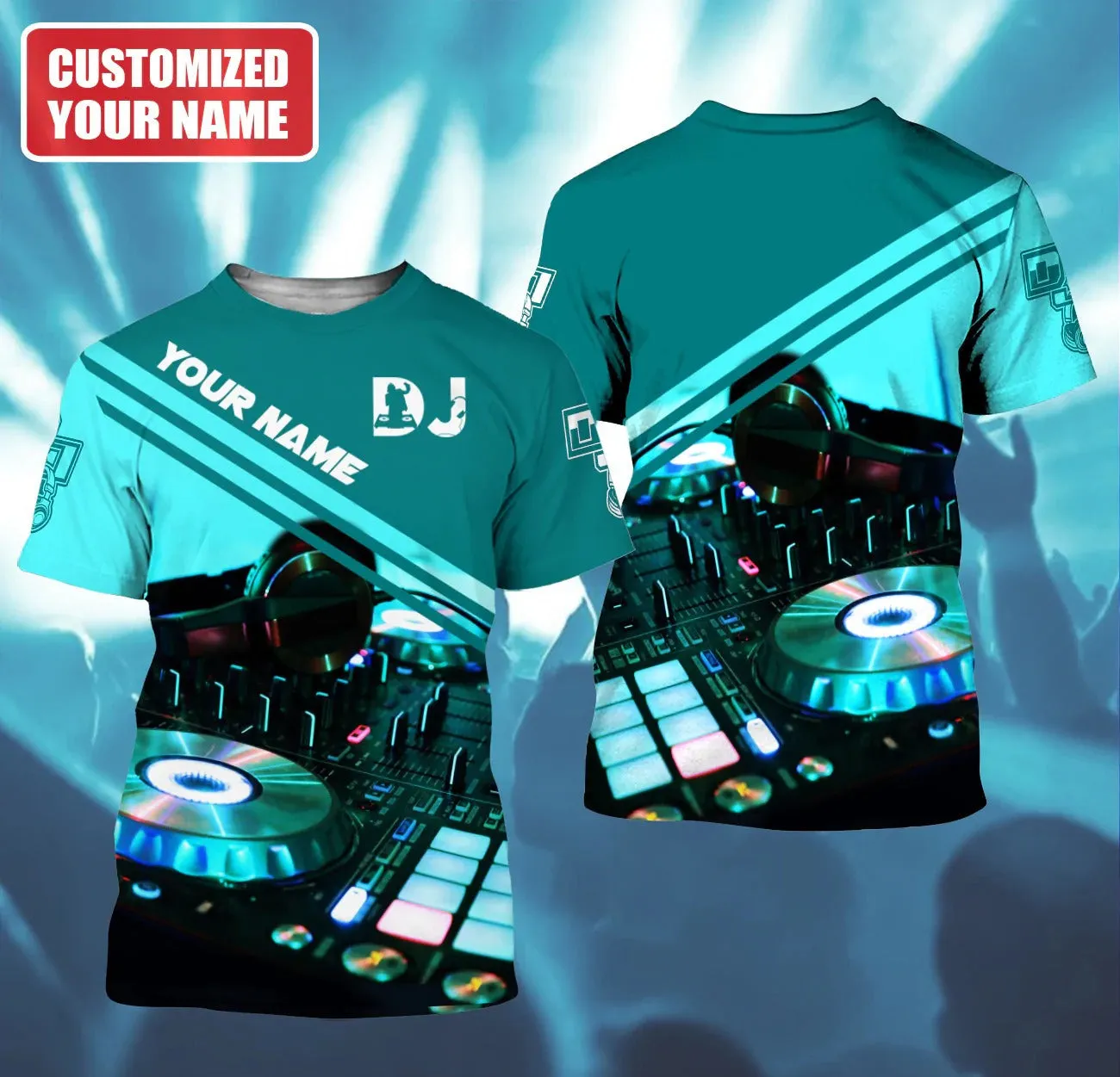 3D All Over Print DJ Hoodie Men Woman, EDM Player Shirt, Discjockey DJ 3D Zip Up Hoodie