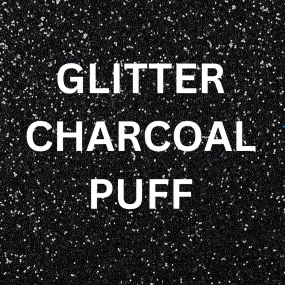 3D Super Glitter Puff Heat Transfer Vinyl (HTV) | Glitter Puff Vinyl - Charcoal