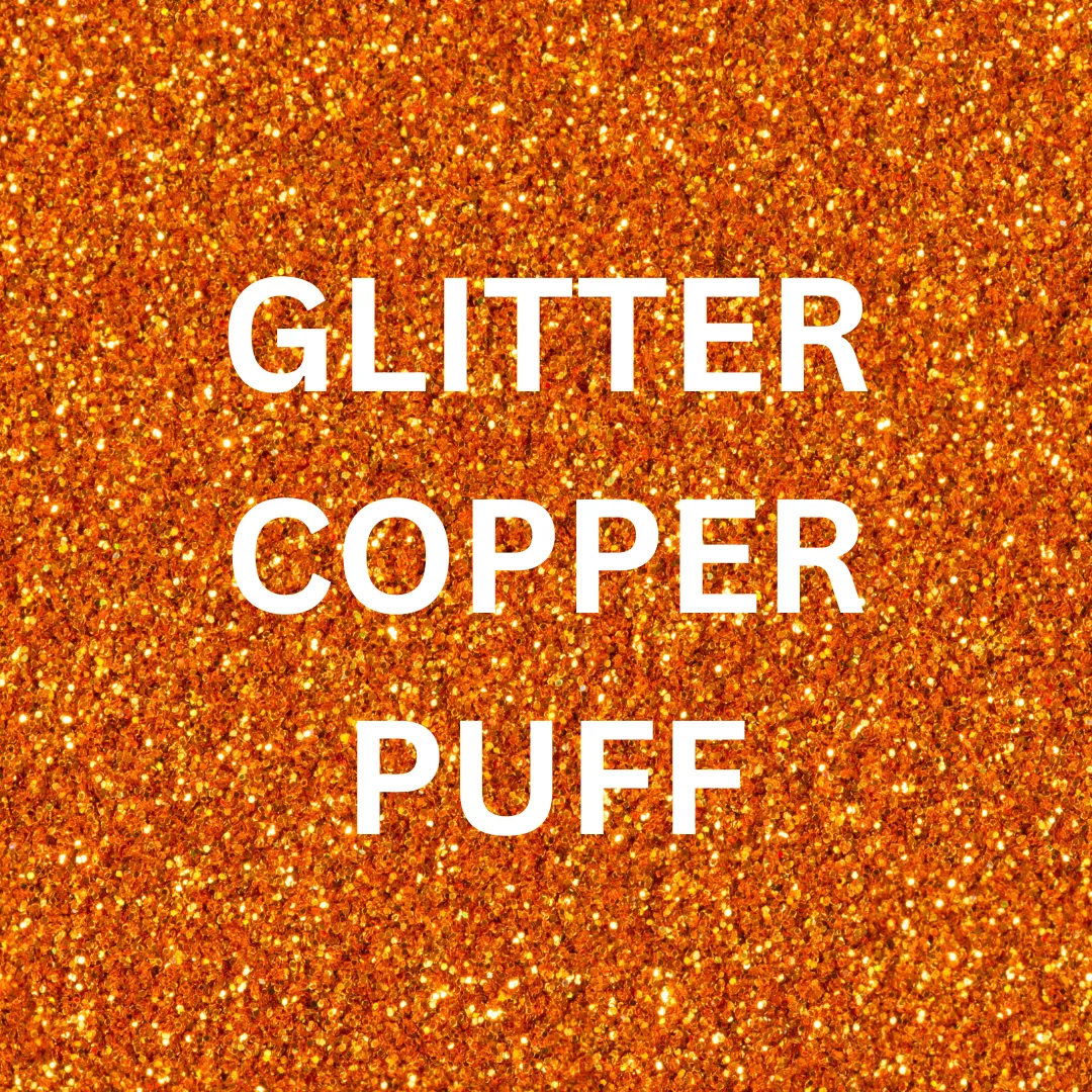 3D Super Glitter Puff Heat Transfer Vinyl (HTV) | Glitter Puff Vinyl - Copper