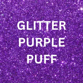 3D Super Glitter Puff Heat Transfer Vinyl (HTV) | Glitter Puff Vinyl - Purple