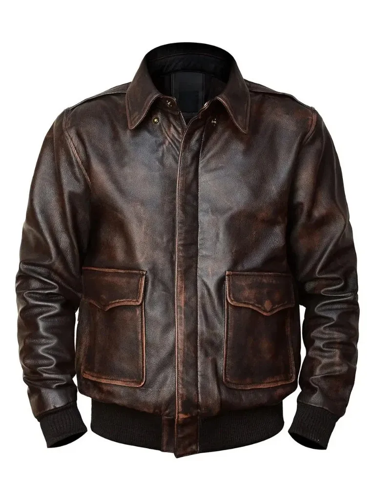 A2 Aviator Bomber Leather Jacket