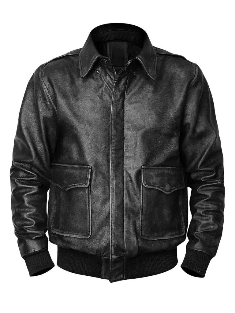 A2 Aviator Bomber Leather Jacket