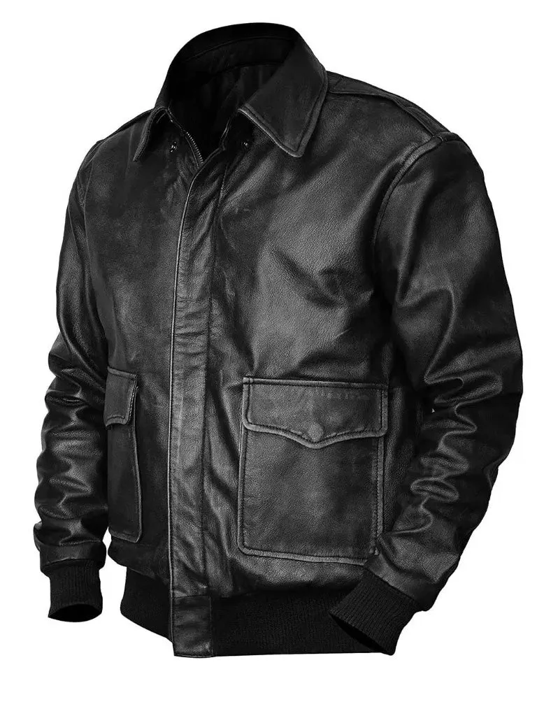 A2 Aviator Bomber Leather Jacket