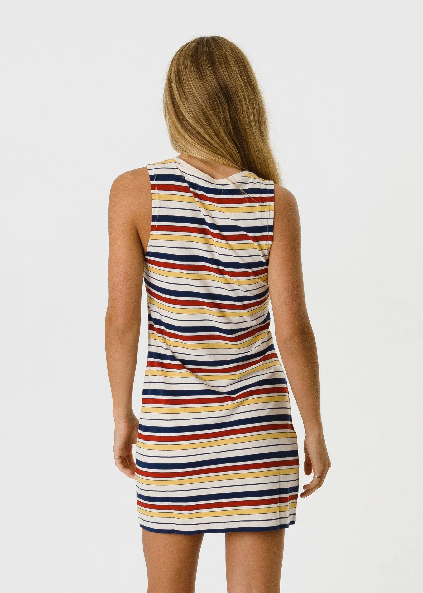 Afends Womens Sporty Stripe - Close Fit Jersey Dress