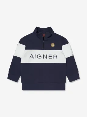 Aigner Boys Logo Sweatshirt in Navy