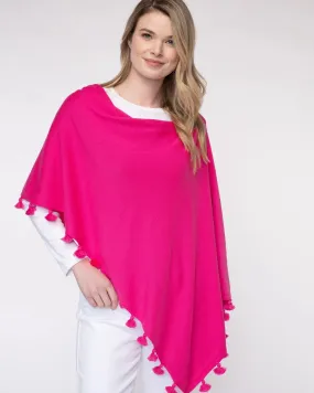 Alashan | Cashmere Blend Tassel Trim Dress Topper Poncho | Women's