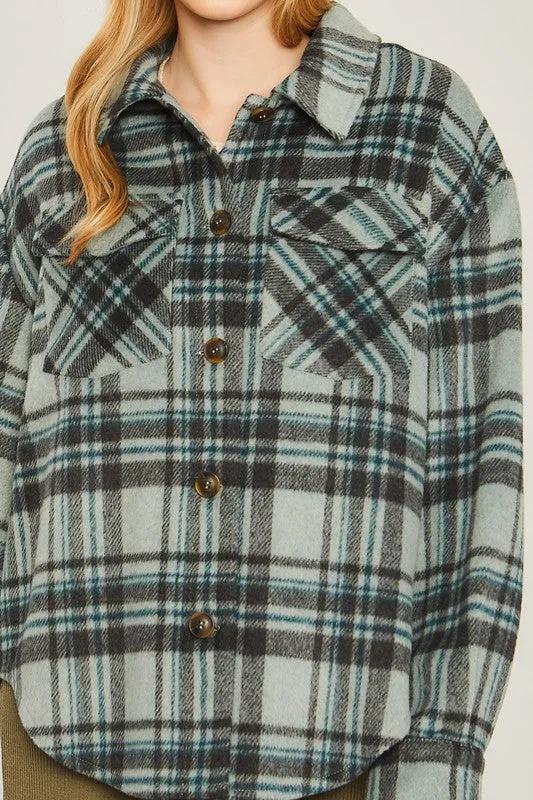 amanda moss woven plaid shacket