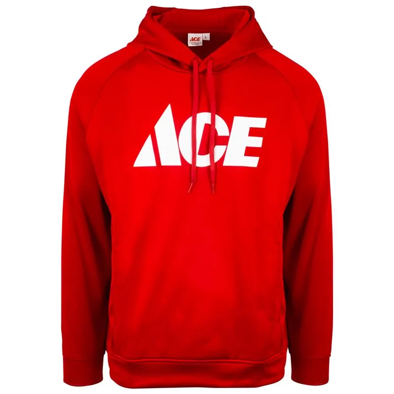 Artcraft XL Sizes Unisex Long Sleeve Red Hooded Sweatshirt