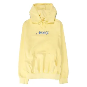 Awake NY Embroidered Logo Pullover Hoodie / Light Yellow