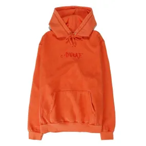 Awake NY Embroidered Logo Pullover Hoodie / Red Orange