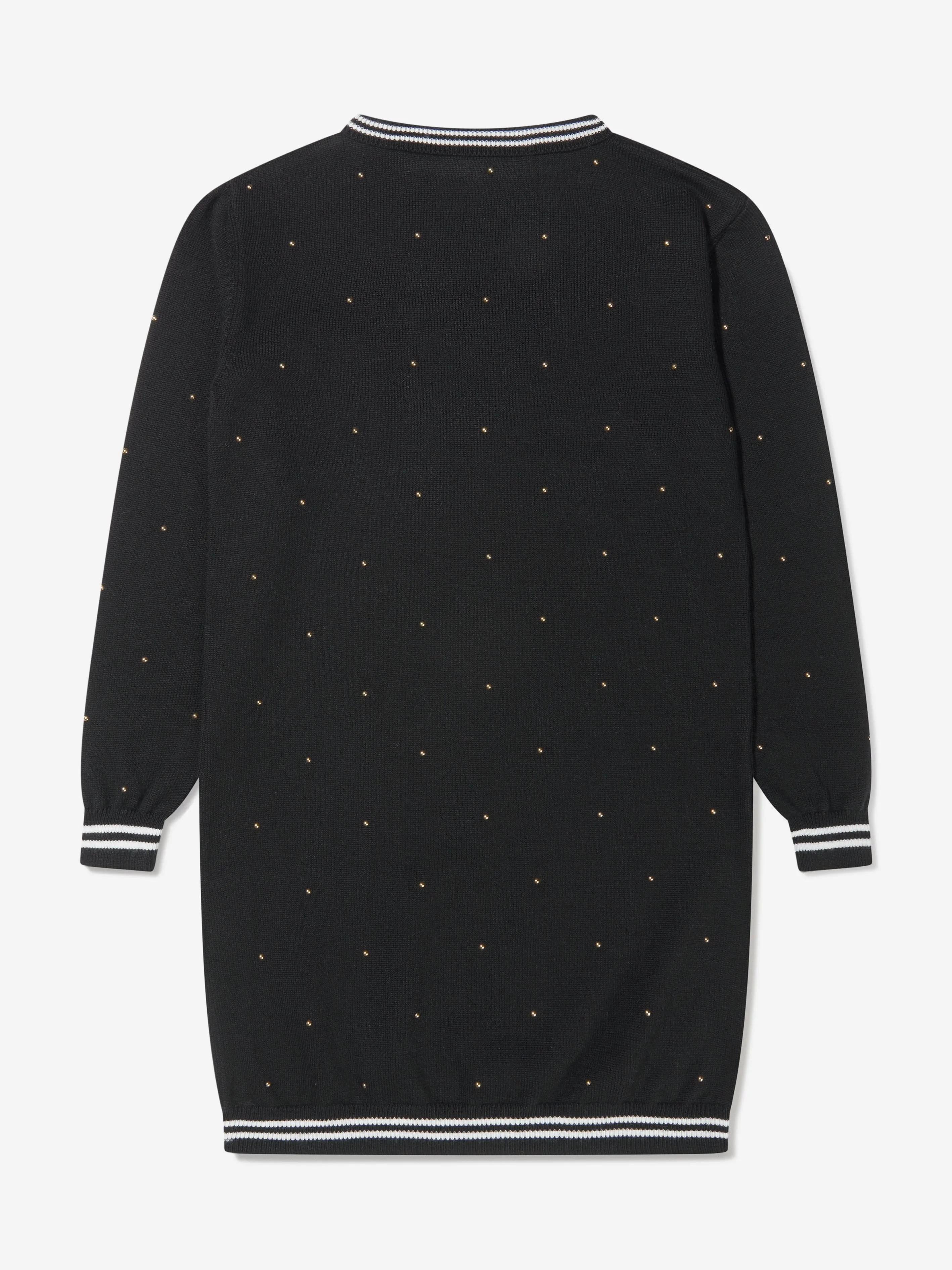 Balmain Girls Wool Knitted Logo Dress