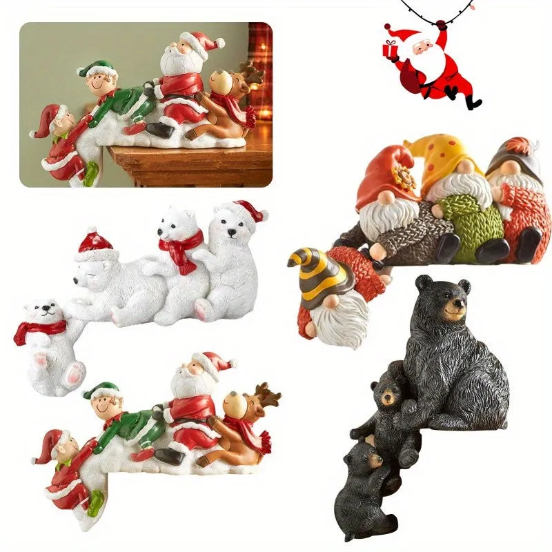 Bear Family Christmas Decoration Cheerful Ambience New Year Ornament Nice Gifts for Friends Families