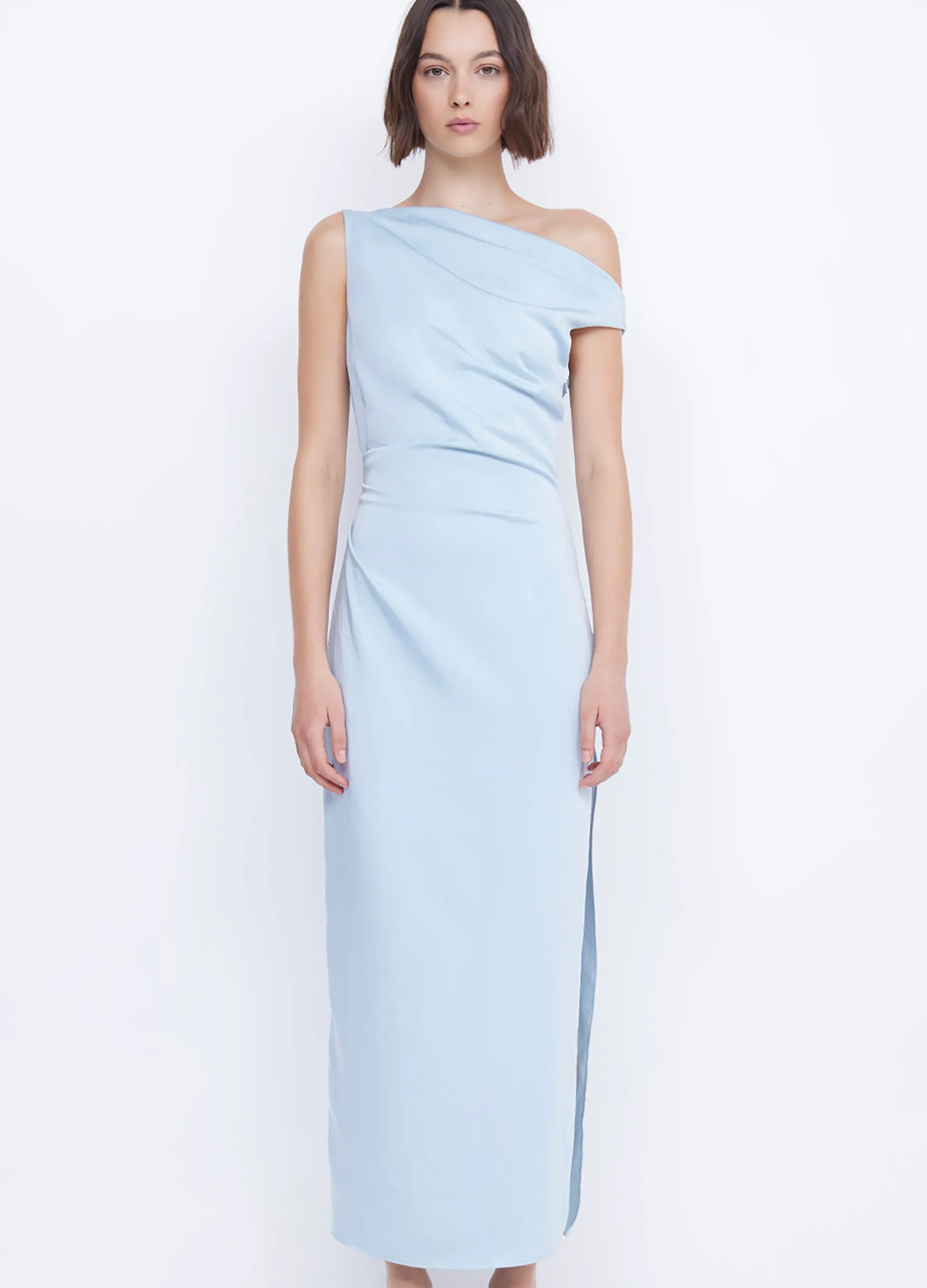 Bec   Bridge - Rochelle Asym Midi Dress - Dolphin Blue