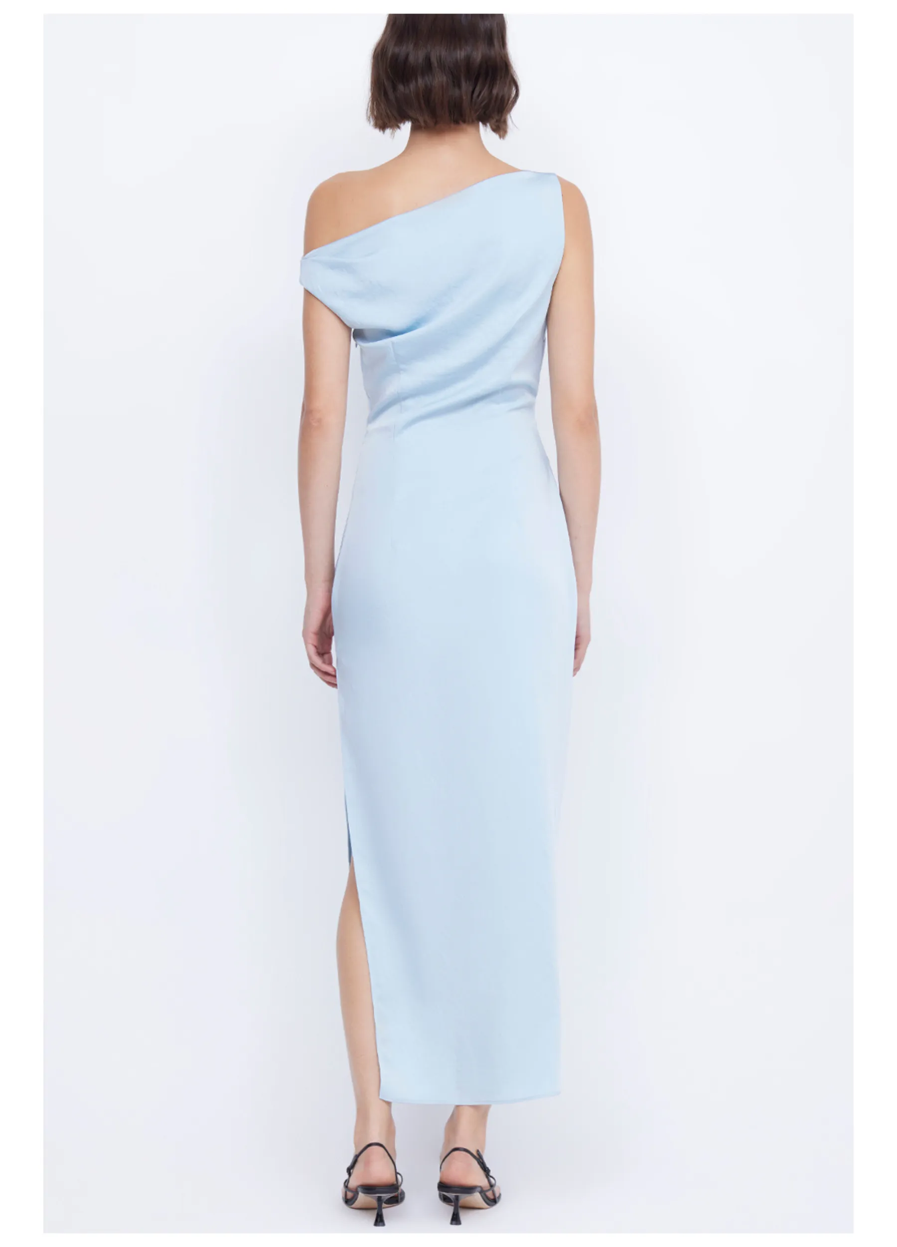 Bec   Bridge - Rochelle Asym Midi Dress - Dolphin Blue