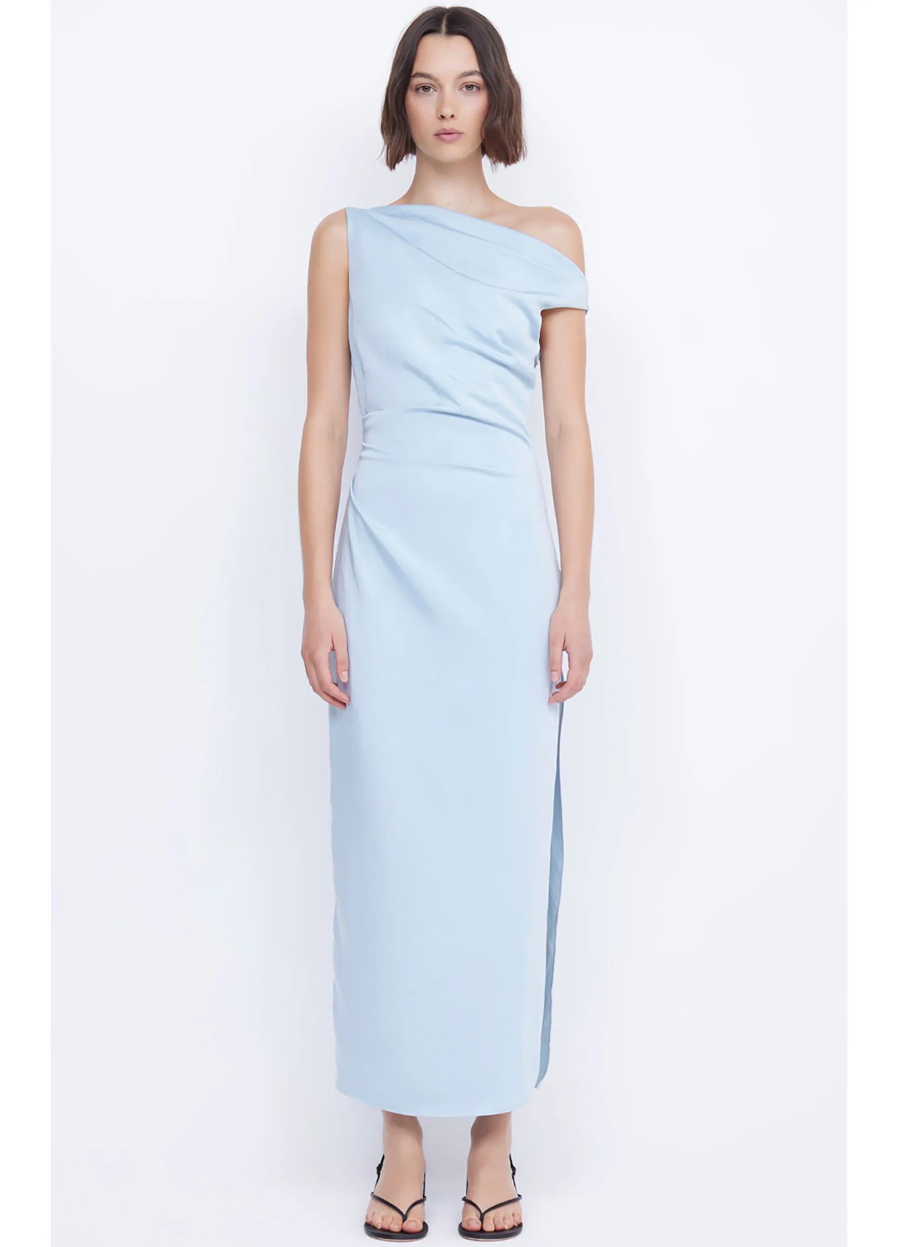 Bec   Bridge - Rochelle Asym Midi Dress - Dolphin Blue