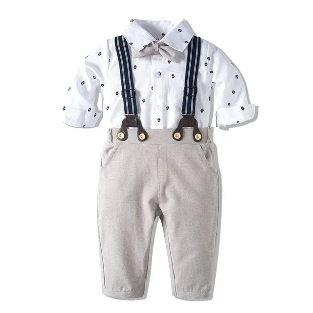 Berkeley - Baby Boy Gentleman Romper Suit Set, Long Sleeve