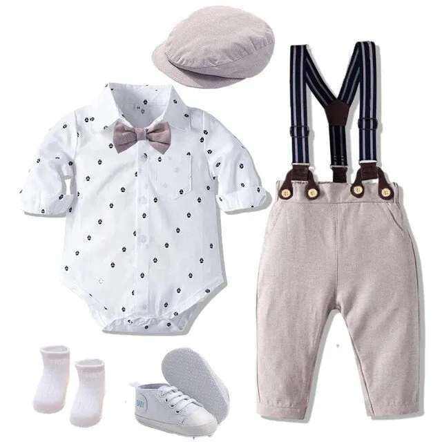 Berkeley - Baby Boy Gentleman Romper Suit Set, Long Sleeve