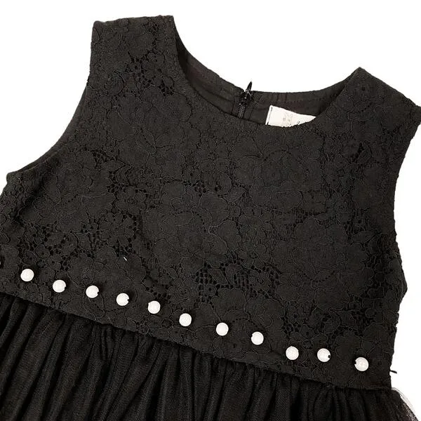 Black Lace Bodice Tulle Dress