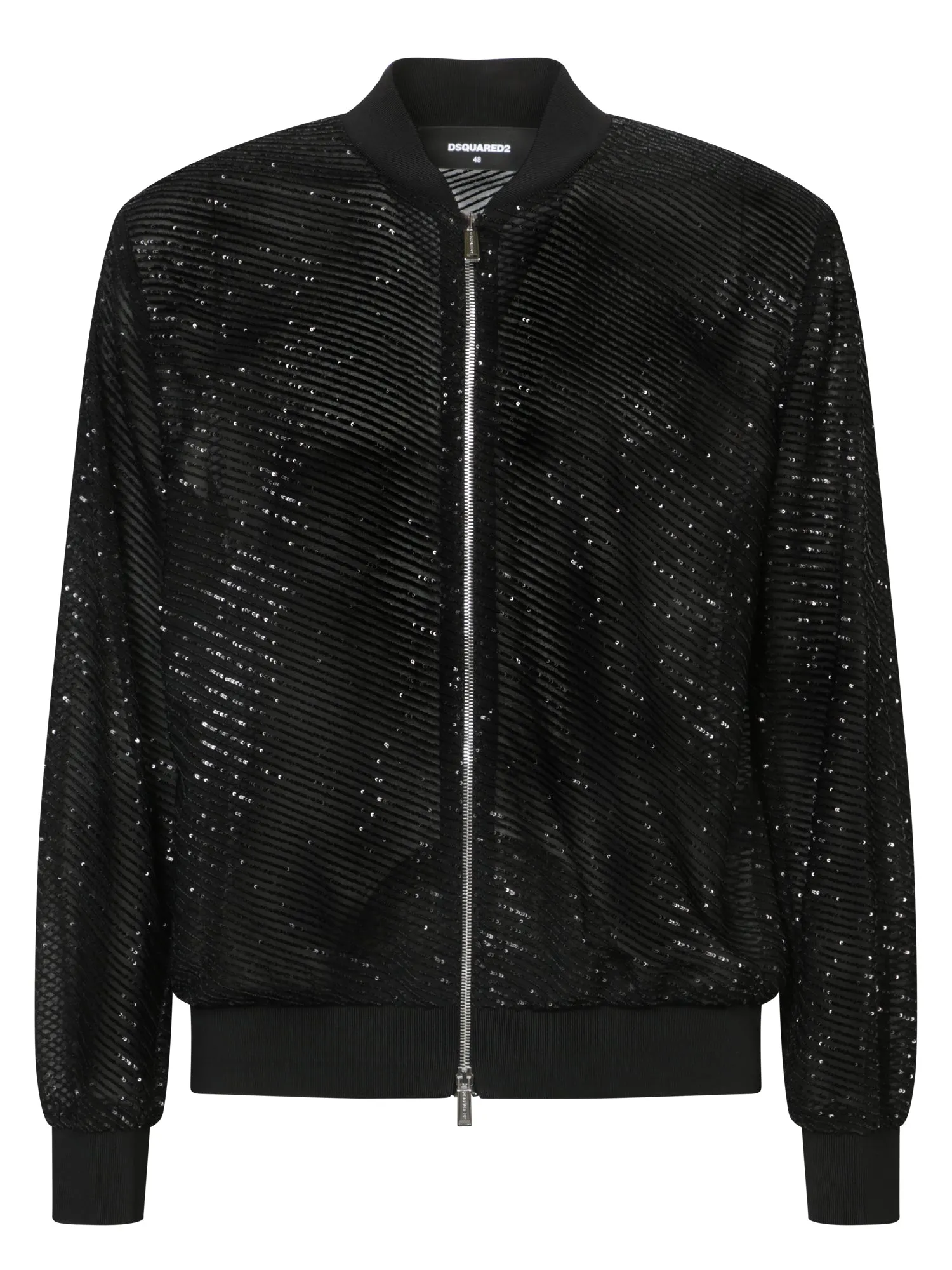 Black Sequined Bomber