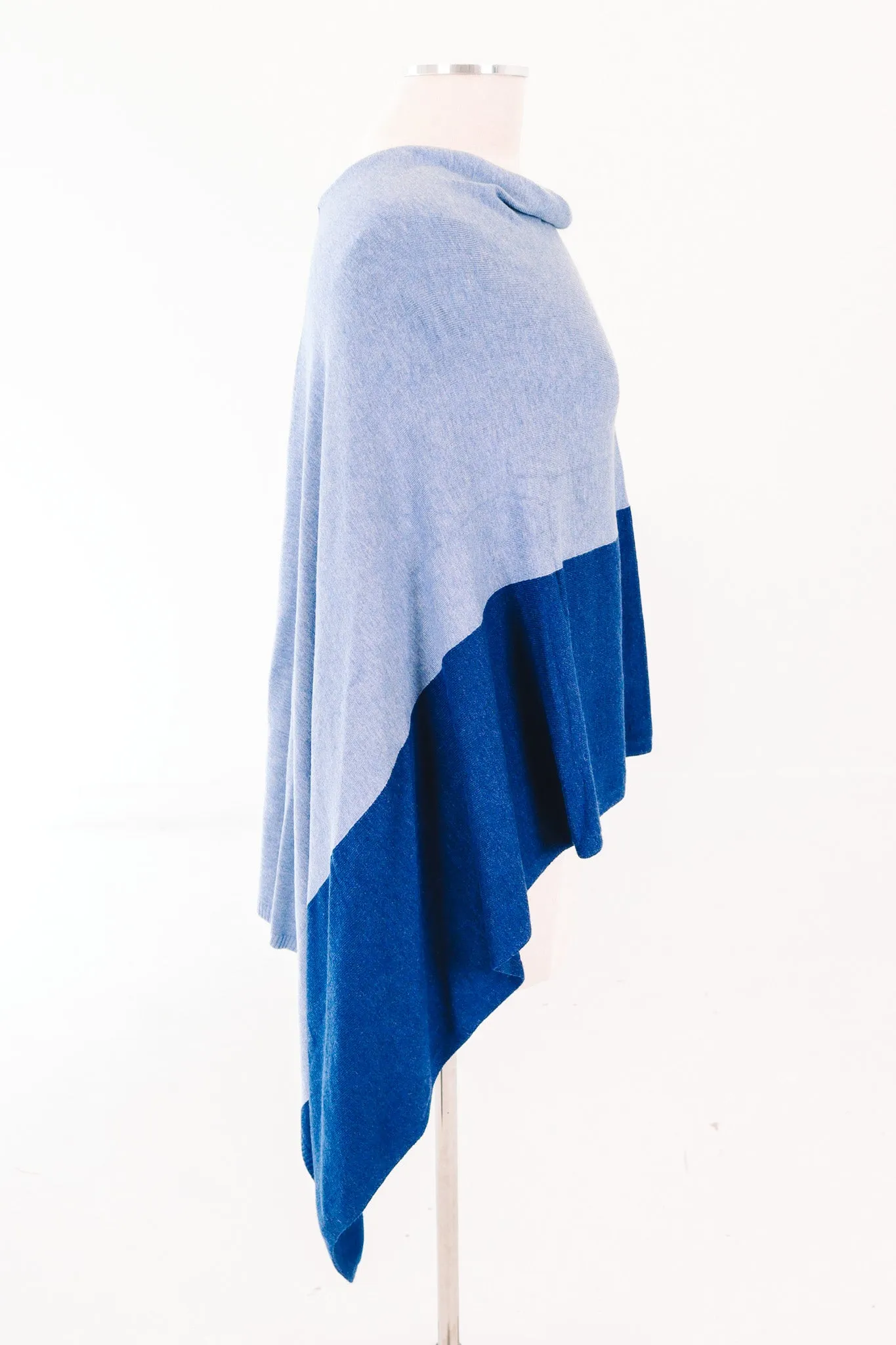 Blue Skies Poncho - Blue