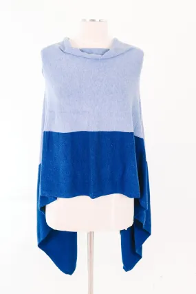 Blue Skies Poncho - Blue