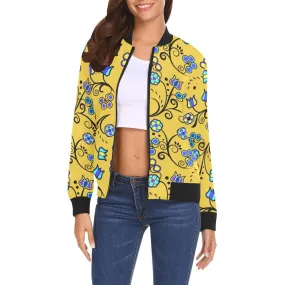 Blue Trio Tuscan Bomber Jacket for Women