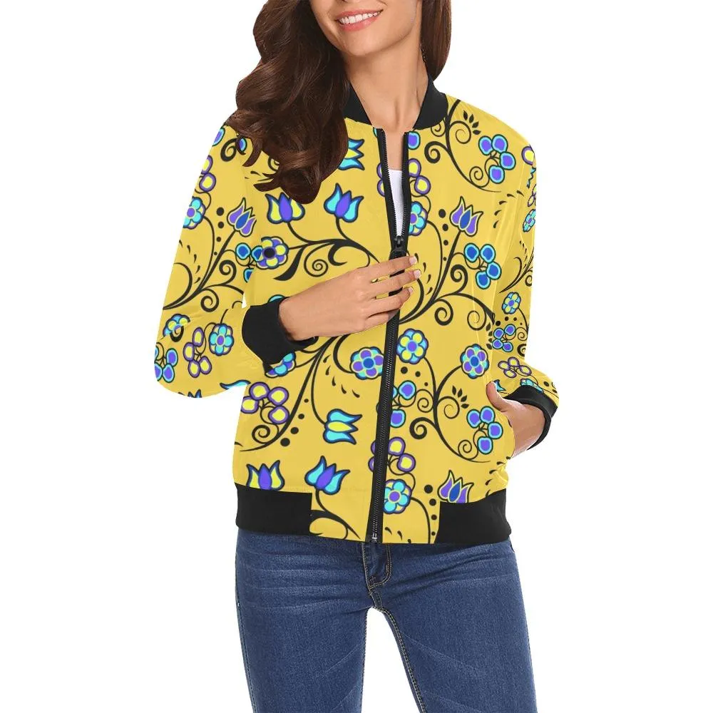 Blue Trio Tuscan Bomber Jacket for Women