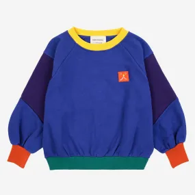 Bobo Choses Funny Face Patch Raglan Sleeve Sweatshirt