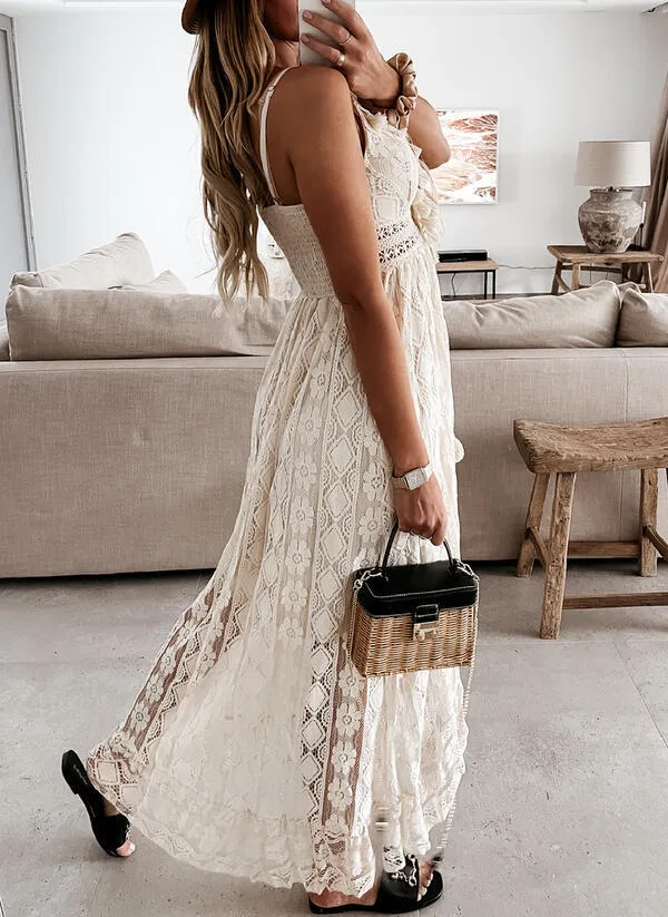 Boho Bliss Tassel Lace Dress