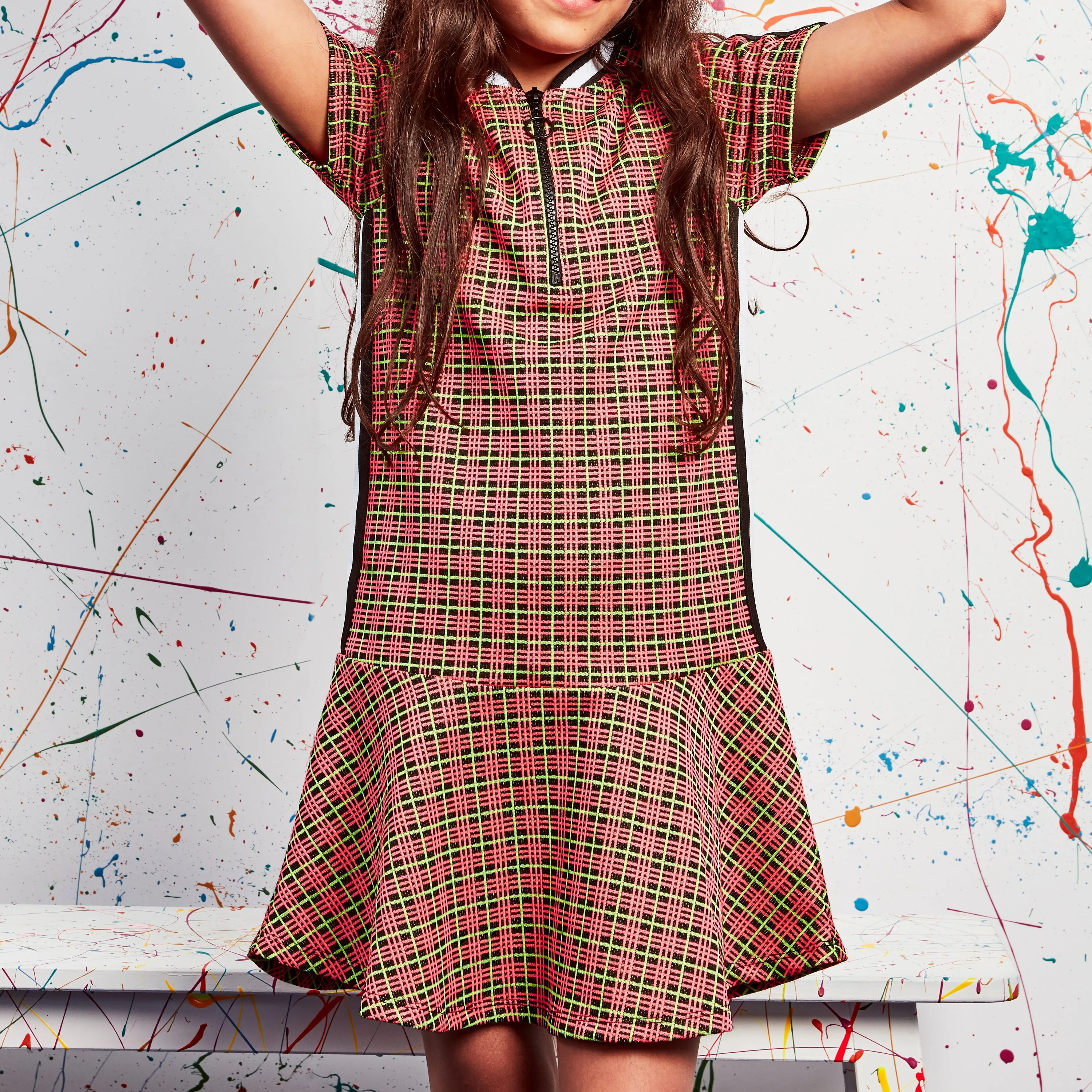 Bright Plaid Dress