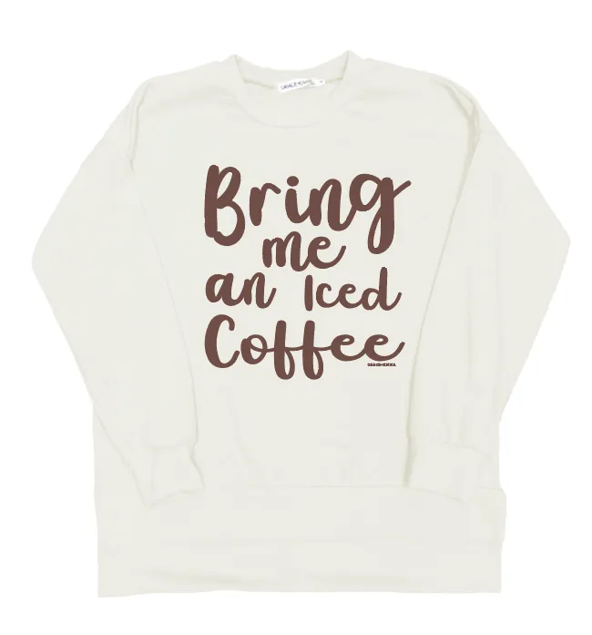 Bring Me an Iced Coffee Fleece Sweatshirt, Ivory