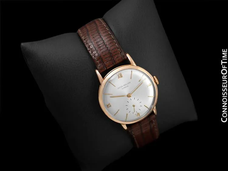 c. 1950's Patek Philippe Vintage Mens Midsize Handwound Watch, Ref. 1471 - 18K Rose Gold