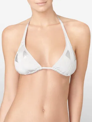 CALVIN KLEIN Sequined Halter String Bikini Top (2 Colors)