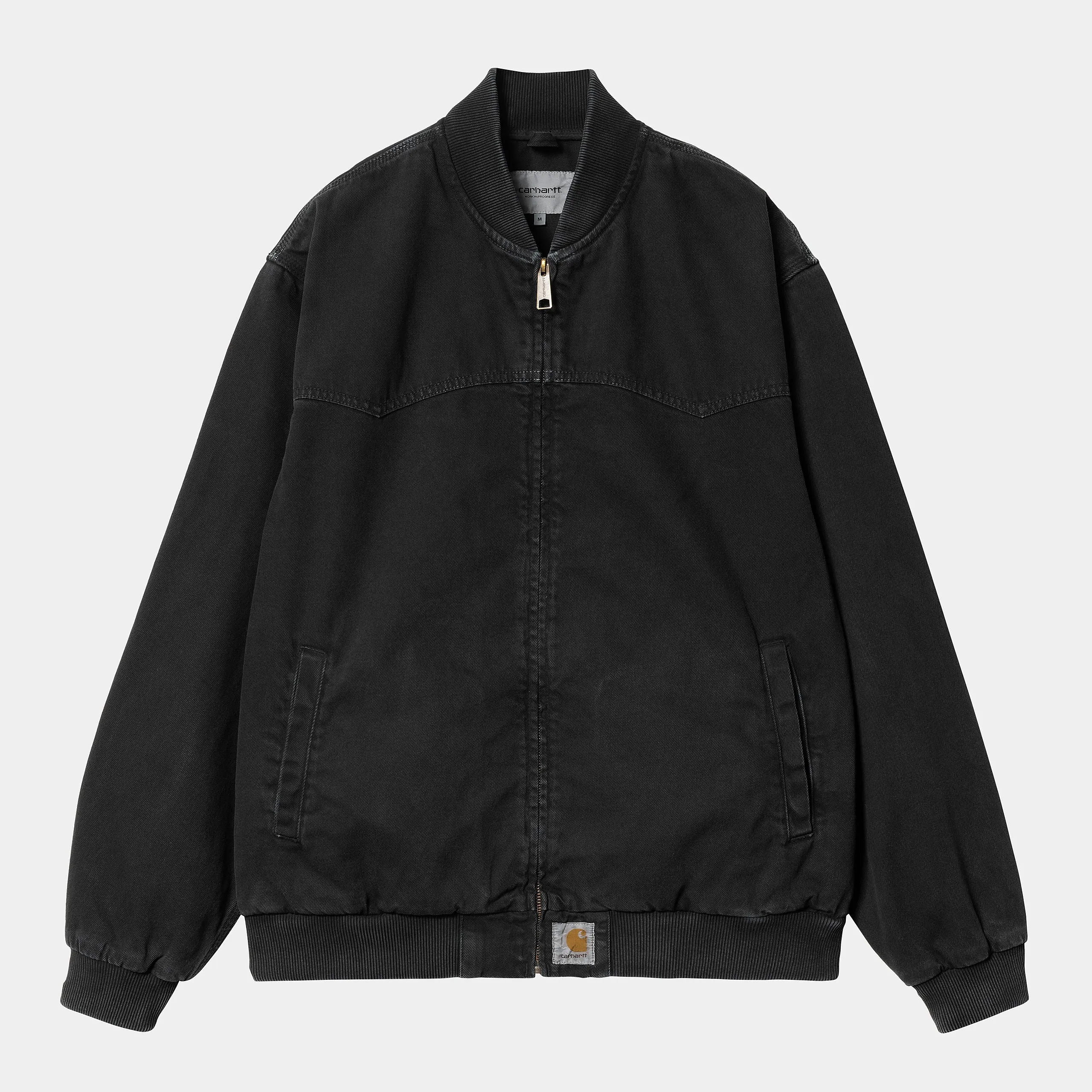 Carhartt WIP - Santa Fe Bomber Jacket - Black (Stone Dyed)