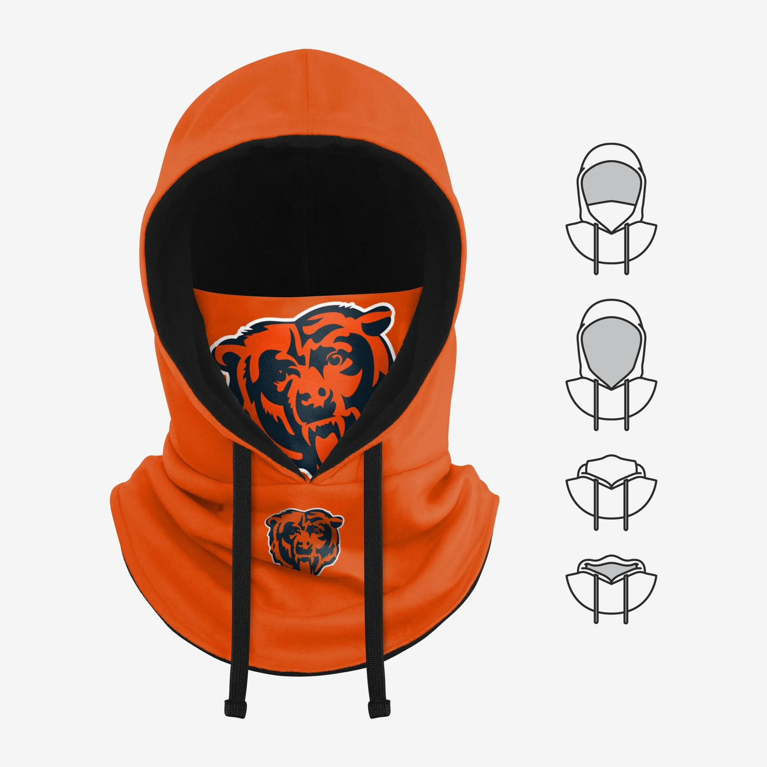 Chicago Bears Alternate Team Color Drawstring Hooded Gaiter