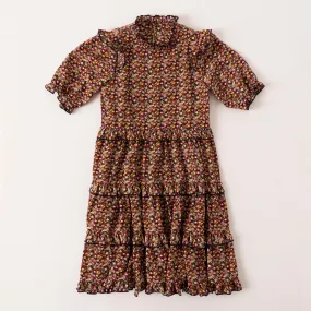 Classic Floral Ruffle Dress