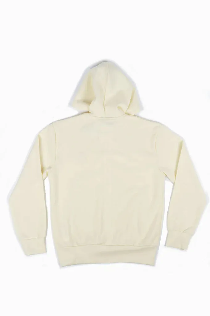 COMME DES GARCONS PLAY ZIP UP HOODIE IVORY