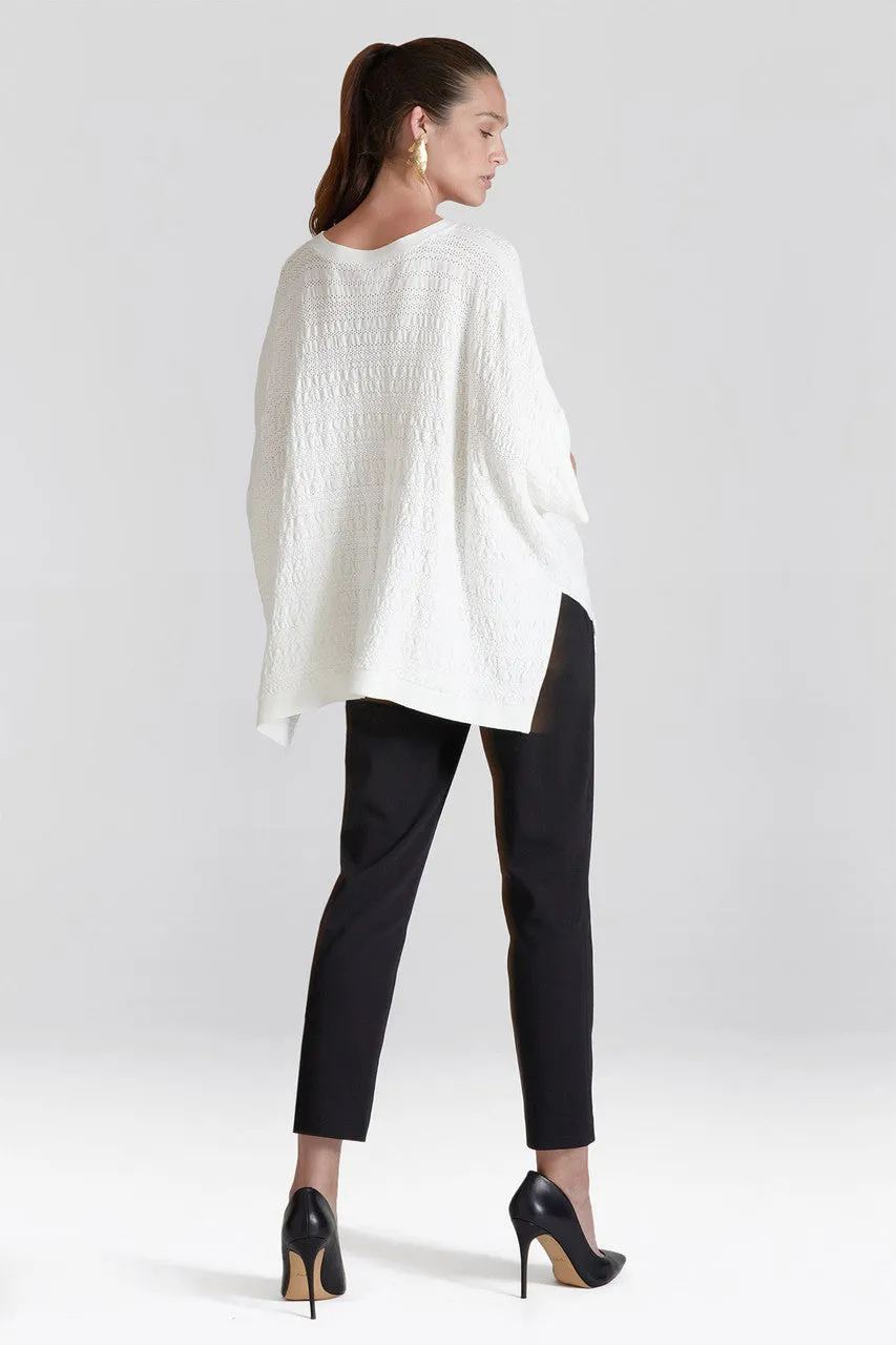 Cotton Modal Knit Poncho Sweater