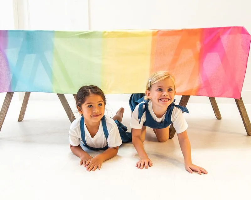 Cotton Playcloth Large Rainbow - Sarah Silks