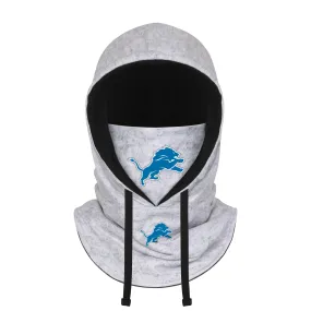 Detroit Lions NFL Heather Gray Drawstring Hooded Gaiter Scarf