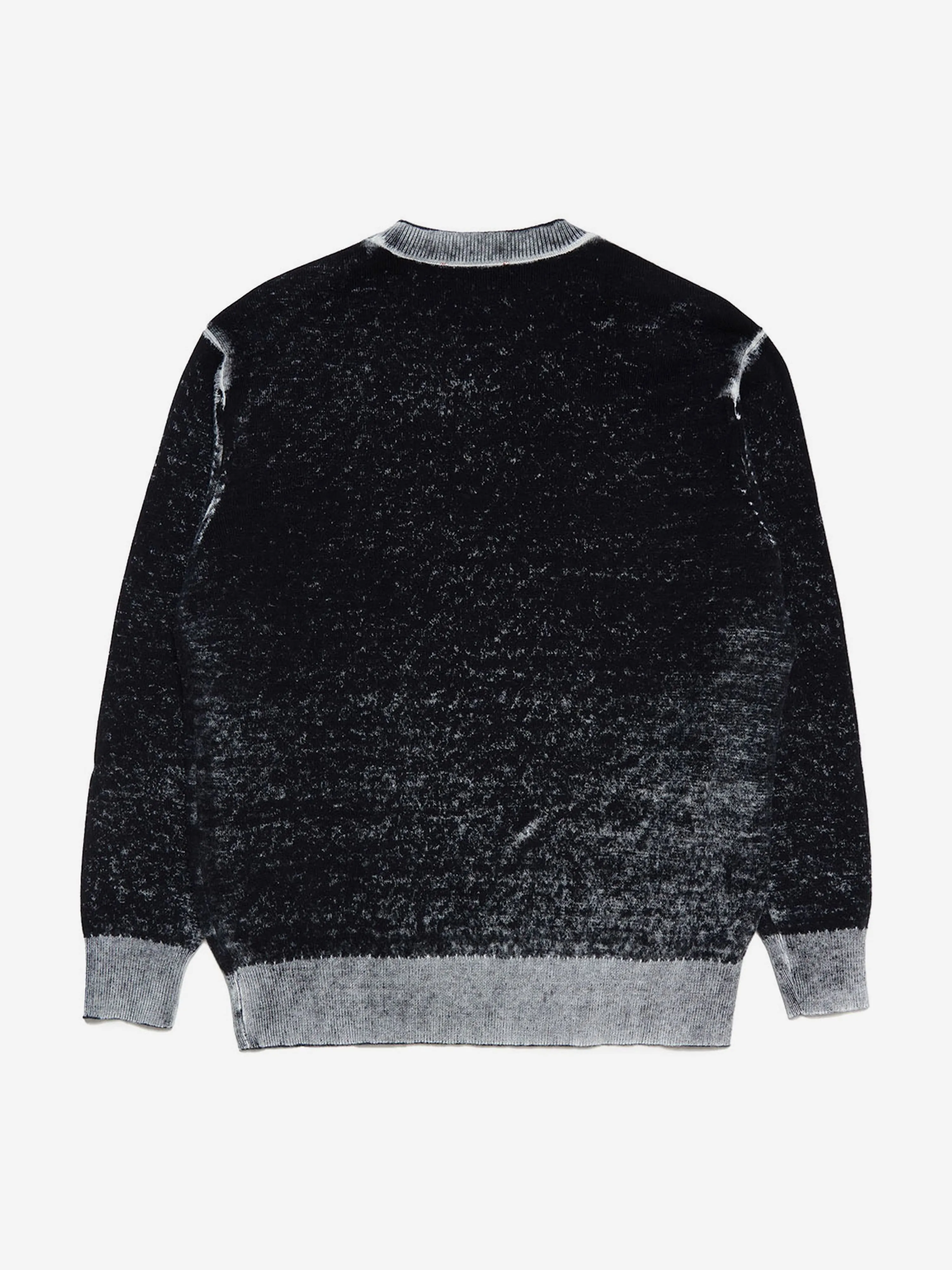 Diesel Boys Shaved Knit Pullover in Black