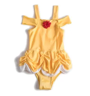 Disney Beauty And The Beast Belle Girl's Character Swimsuit