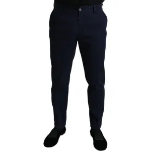 Dolce & Gabbana Elegant Dark Blue Skinny Dress Pants