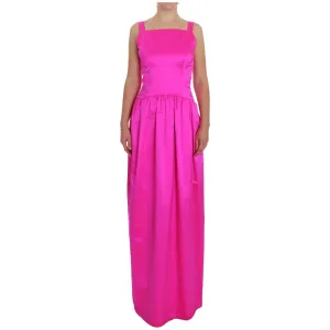 Dolce & Gabbana Elegant Silk Full Length Pink Sheath Dress