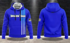 Draggin Bags 2024 Clean - Blue Performance Hooded Sweatshirt