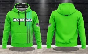 Draggin Bags 2024 Clean - Lime Performance Hooded Sweatshirt