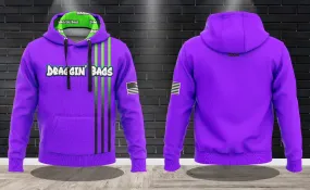 Draggin Bags 2024 Clean - Purple Performance Hooded Sweatshirt